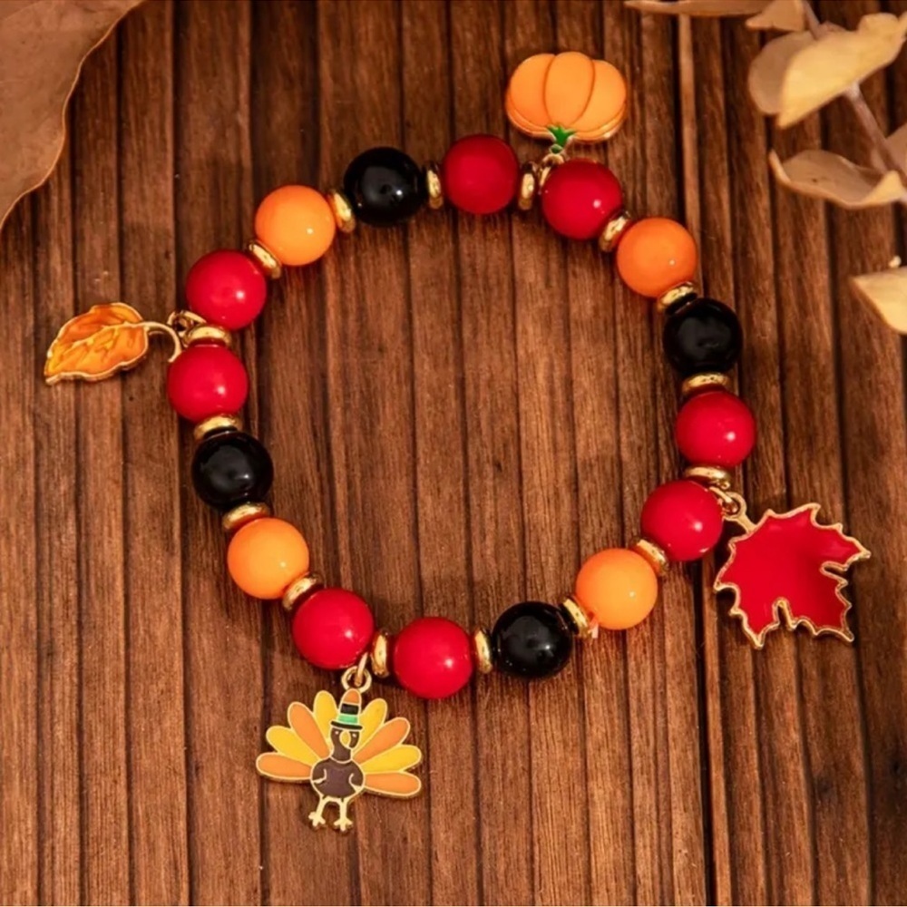 NEW! Handmade boho Autumn Bracelet. Halloween bracelet. Thanksgiving 🦃  A7-243